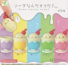 cream soda Mascot Capsule Toy 5 Types Full Comp Set Gacha New Japan