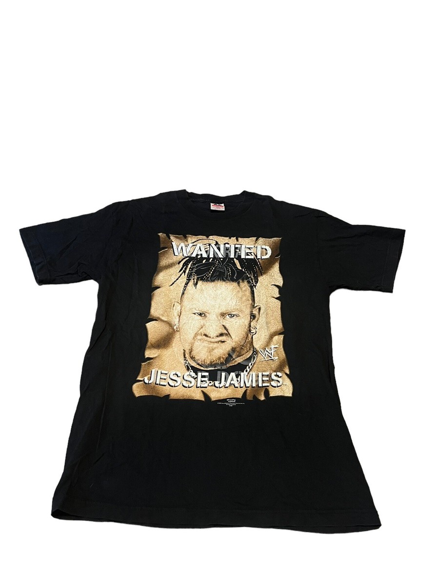 Vintage 90's WWF WWE Road Dogg Jesse James Wanted Poster Style T