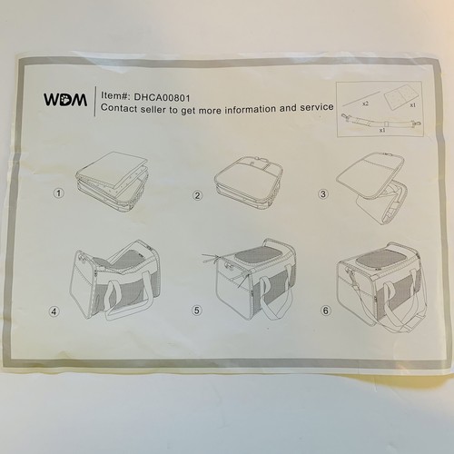 Bolso de viaje WDM portador de mascotas perros gatos lado suave cómodo estuche de viaje aprobado por aerolínea - Imagen 3 de 3