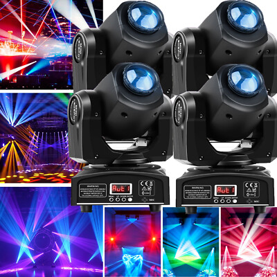 4X 80W RGBW LED Moving Head Licht Gobo Beam DJ Party DMX Bühnenlicht Lichteffekt