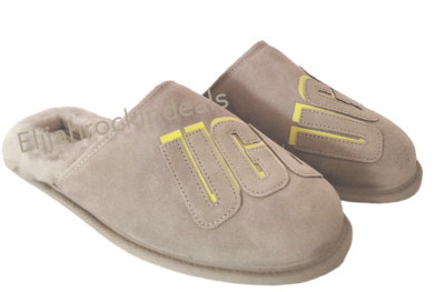NEW MENS UGG SCUFF GRAPHIC SHADOW PUMICE SLIPPERS US SIZE 10  display picture 1