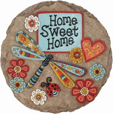 Spoontiques - Garden Décor - Home Sweet Dragonfly Stepping Stone - Decorative St