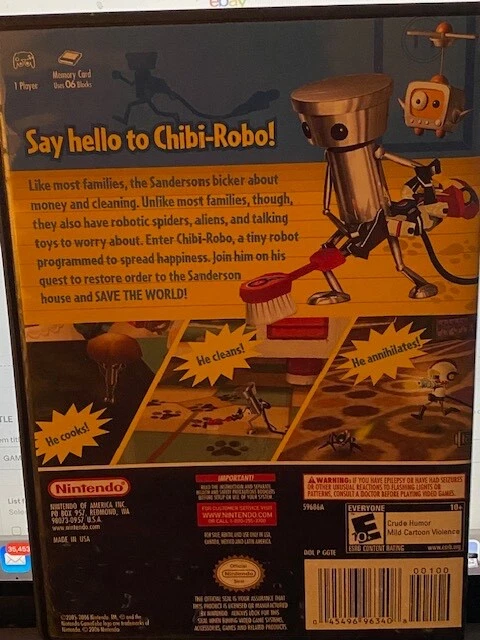GAMECUBE/Wii: CHI BI ~ ROBO! ~ {Boxed} ~ NTSC-US ~ ** E-10 ** ~ RARE GAME ~ - Image 3 of 4
