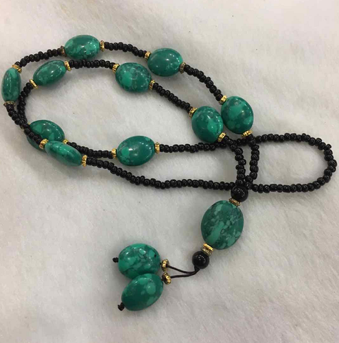 China Tibet Tibetan Turquoise Buddhist Buddha Worry Prayer Bead Mala Necklace - Picture 1 of 3