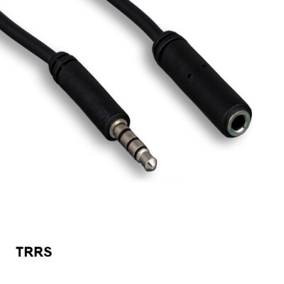 Kentek 12' TRRS 3.5mm AUX AUXILIARY Extension Cable Voice Headset Male to Female