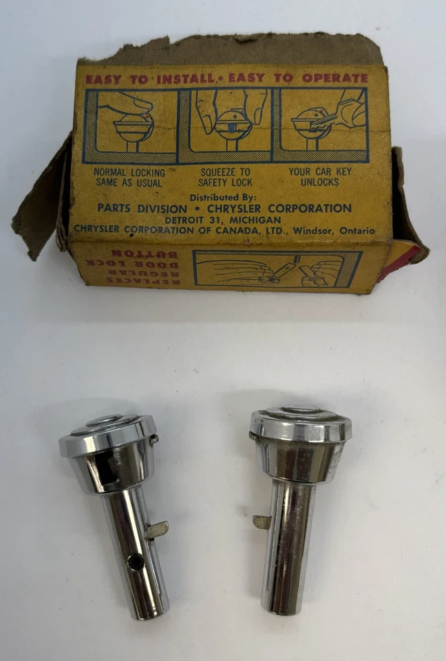 Cerraduras de seguridad para niños Desoto Dodge Plymouth Chrysler Windsor 1940-1950 1450962 Nuevo de Lote Antiguo Foto 3 de 4
