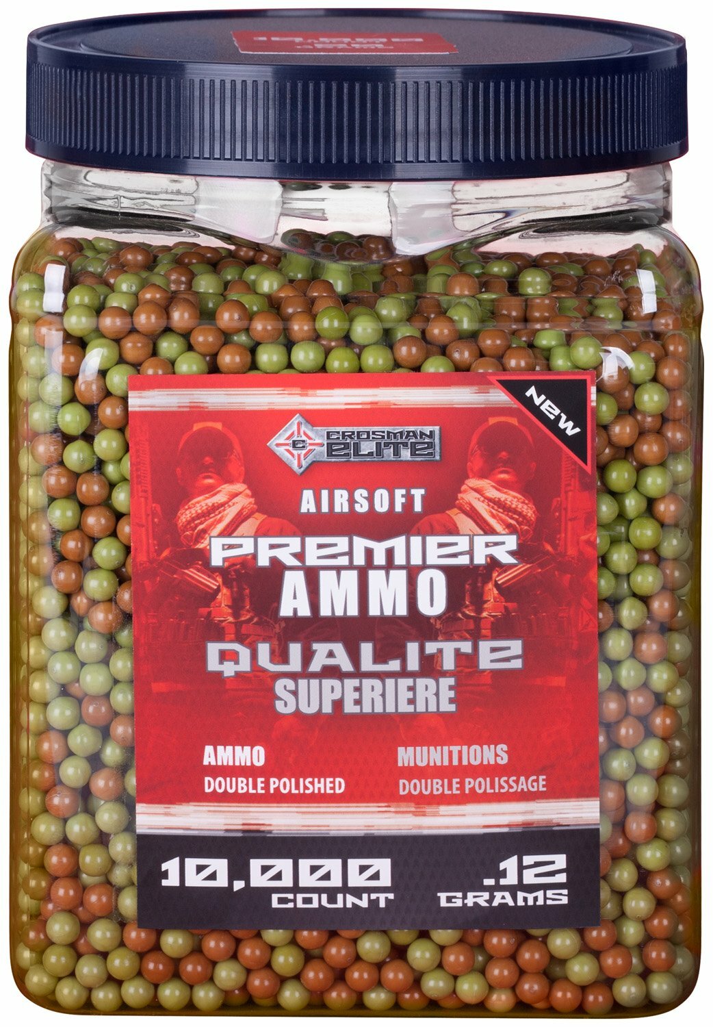 Pellets AirSoft Premier Double Polished BBs Ammo Camo 0.12 Gram 10000