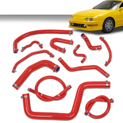 Fit For Honda Acura Integra DB7 DC4 RS LS GS SE B18B1 Silicone Radiator Hose Red