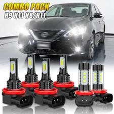 For Nissan Sentra 2013-2019 6x 6000K LED Headlight High Low Fog Bulbs Combo Kit