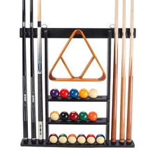 GSE 6-Cue Hanging Wall Mounting Pool Cue Stick Rack (Several Colors Available)