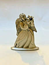 Pewter Angel Gem Stone Star Standing Base Token Figure Marked AVON