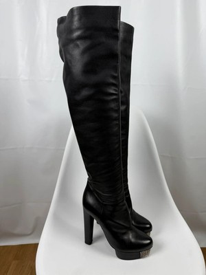 Le Silla Over The Knee Boots Genuine Leather size 37