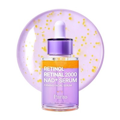 PURITO Retinol 0.1% + Retinal 0.1% Anti-Aging Facial Serum | for Wrinkles, Fine