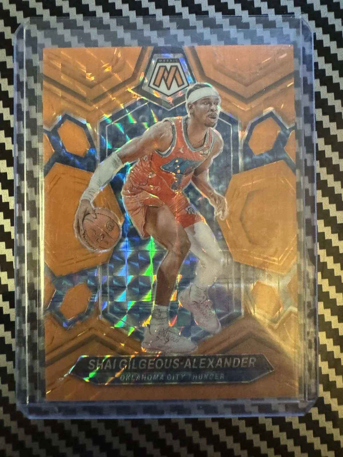 2023 Panini Mosaic Fluorescent Orange Shai Gilgeous Alexander /25, #85