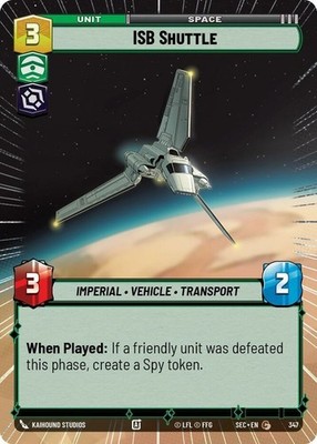 x3 ISB Shuttle - Hyperspace C Star Wars Secrets of Power M/NM