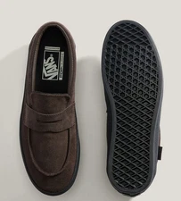 Vans Men's Skate Loafer Suede Brown Black Casual Shoes Sneakers VN000VA6Y491