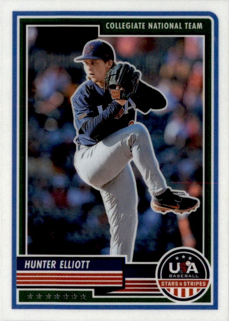 2023 Panini USA Baseball Stars & Stripes Red, White, Blue Hunter Elliott USA #67