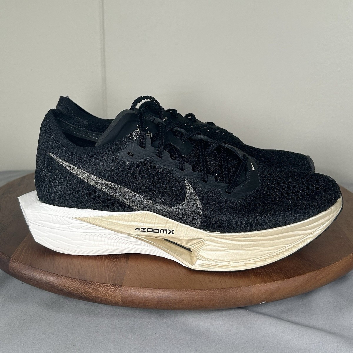 Nike ZoomX VaporFly Next% 3 Running Shoes Black Metallic Gold Men 7 7.5 9.5 Size 7 - Nike ZoomX Vaporfly Next% 3 Low Black Metallic Gold  main image 3