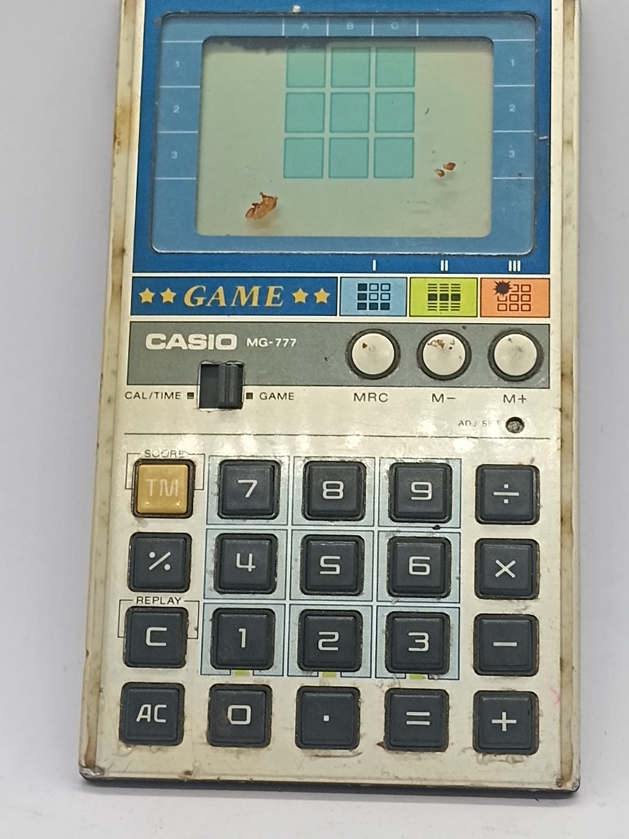 CASIO 電卓 本体 MG-777 ゲーム機能付き 美品！ Casio MG 777 Video Game Calculator - 3 games Untested | eBay