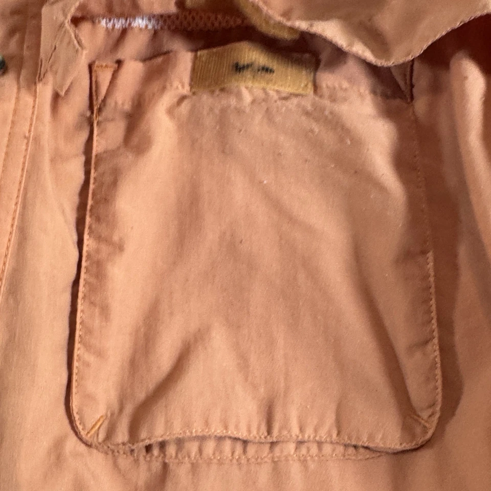 L.L. Bean Fishing Shirt Mens XL Orange Long Sleeve Vented Outdoor Nylon Blend - Image 3 of 4