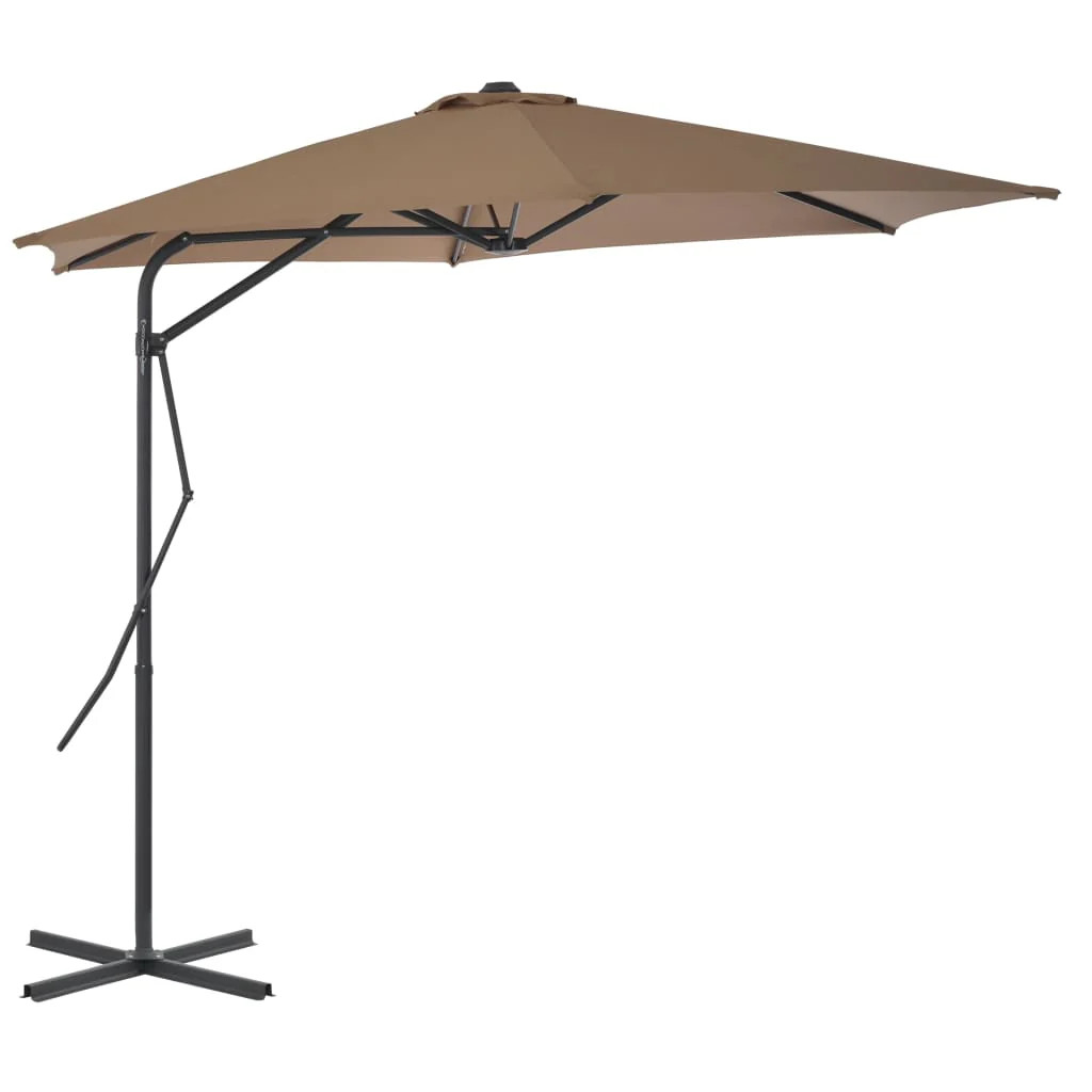Parasol anti-UV 300 cm Hellos protégeant de la chaleur sur le balcon