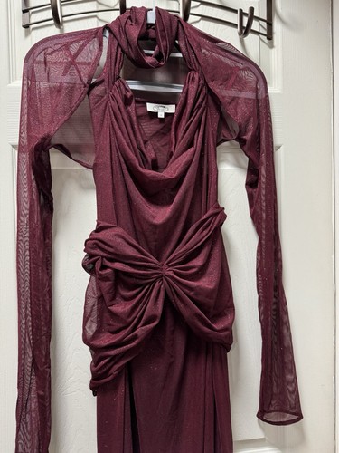 Robe maxi bordeaux « The Starlite » MIRROR PALAIS 1370€ taille S - Photo 9 sur 9