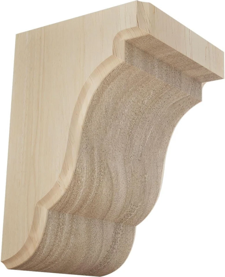 Rubberwood Decorative Wood Brackets 5.25" x 5" x 7.5" - Image 3 of 4