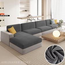 Luxus Samt Sofabezüge Super Weich Sofa Sitz Kissenbezüge Massiv Wohnzimmer