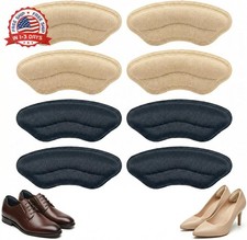Heel Pads for Shoes Too Big 4-Pairs , Women Men Anti-Slip Heel Grips  Cushions