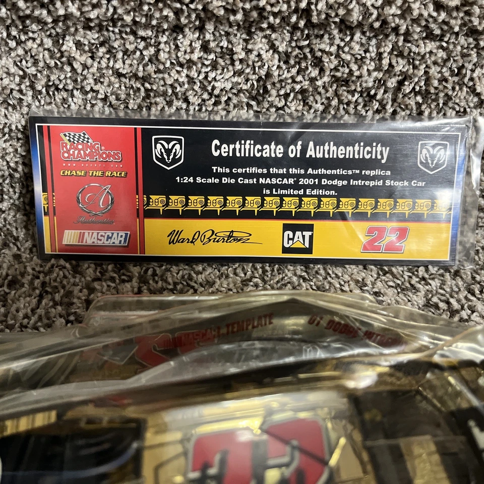 1:24 2001 Racing Champions Ward Burton Caterpillar Gold Chase ¡Autografiado! ¡Raro! Foto 4 de 4