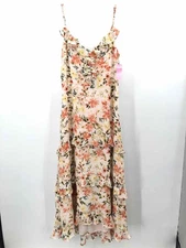 Pre-Owned MSK Ivory Size Large Midi Sleeveless Dress