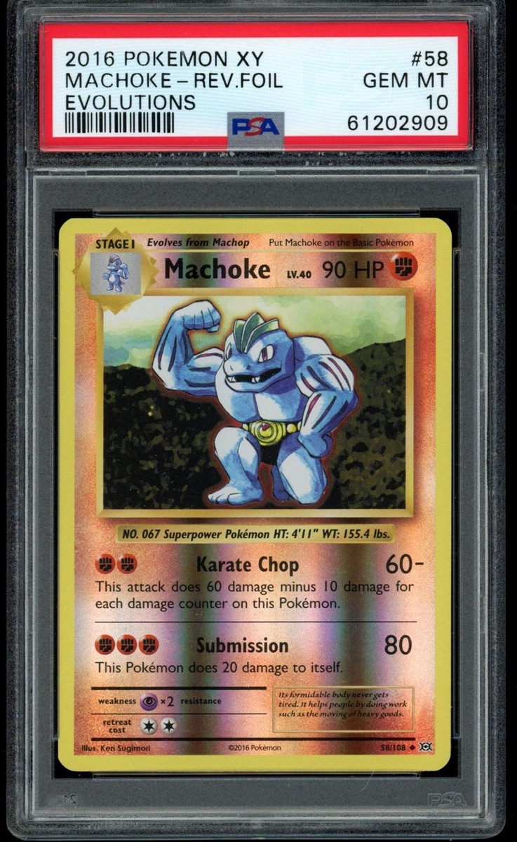2016 Pokemon XY Evolutions Reverse Foil Holo Machoke #58 Rare eBay