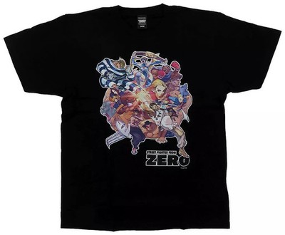 Street Fighter Zero3 T Shirt Black XL Size Official Backdrop Tee
