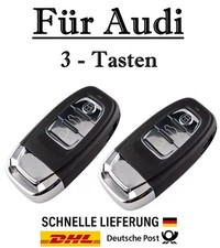 2x Ersatz Autoschlüssel Gehäuse für Audi - 3-Tasten PKW Fernbedienung - KS28D