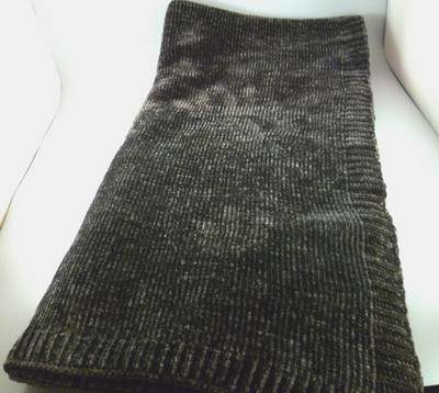 West Elm Chunky Luxury Chenille Throw Blanket Deep Brown 50X60 Soft Plush