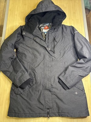Columbia Omni Heat Heavy Duty Insulated Full Button/Zip Jacket Medium Black