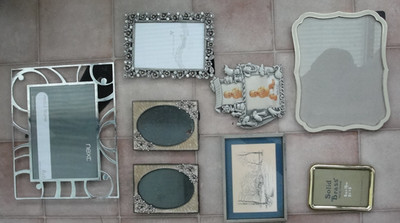 Vintage Metall Bilderrahmen 8 Stück - verschiedene Stile & Größen - gebraucht