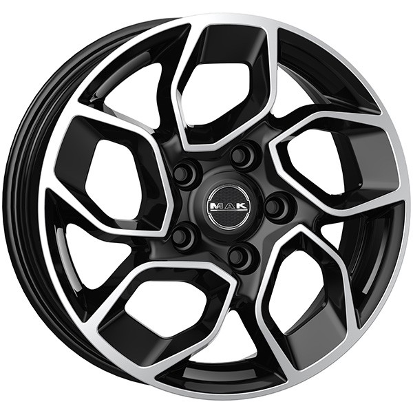 ALLOY WHEEL MAK EXPRESS FOR NISSAN TOWNSTAR VAN 7.5X18 5X114,3 BLACK MIRROR B3N