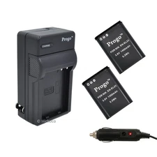 2 Battery & Charger for Nikon EN-EL23 ENEL23 Coolpix B700 P900 S810c P610