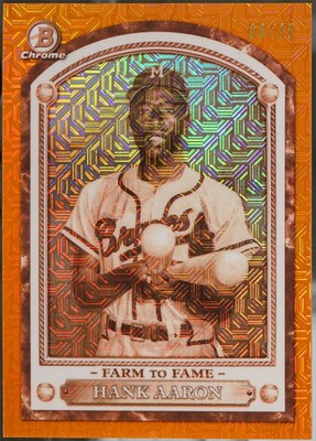 2020 Bowman Chrome - Farm to Fame Mojo Refractor #FTF-HA Hank Aaron /25 EX