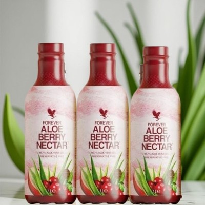 FOREVER Aloe Berry Nectar 3×1L Aloe Vera Gel mit Cranberry & Apfel Originalware 