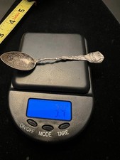 Small Fort Dearborn Chicago Fish and Boat Sterling Silver Spoon 3.4 grams