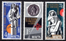 Malta 1968 6th Food & Agricultural Conference Set SG 412 - 14 Unmounted Mint MNH