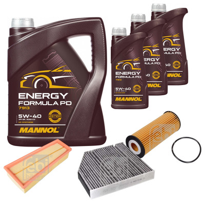 FEBI Inspektionspaket 8L MANNOL Energy Formula PD 5W-40 für Mercedes-Benz