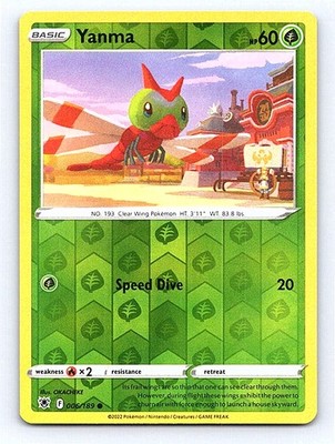 Yanma Reverse Holofoil 006/189 SWSH10: Astral Radiance Common NM