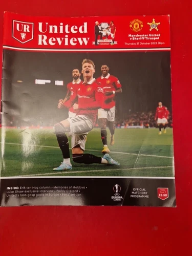 22/23 Manchester United Vs Sheriff Tiraspol (Europa League) Programme