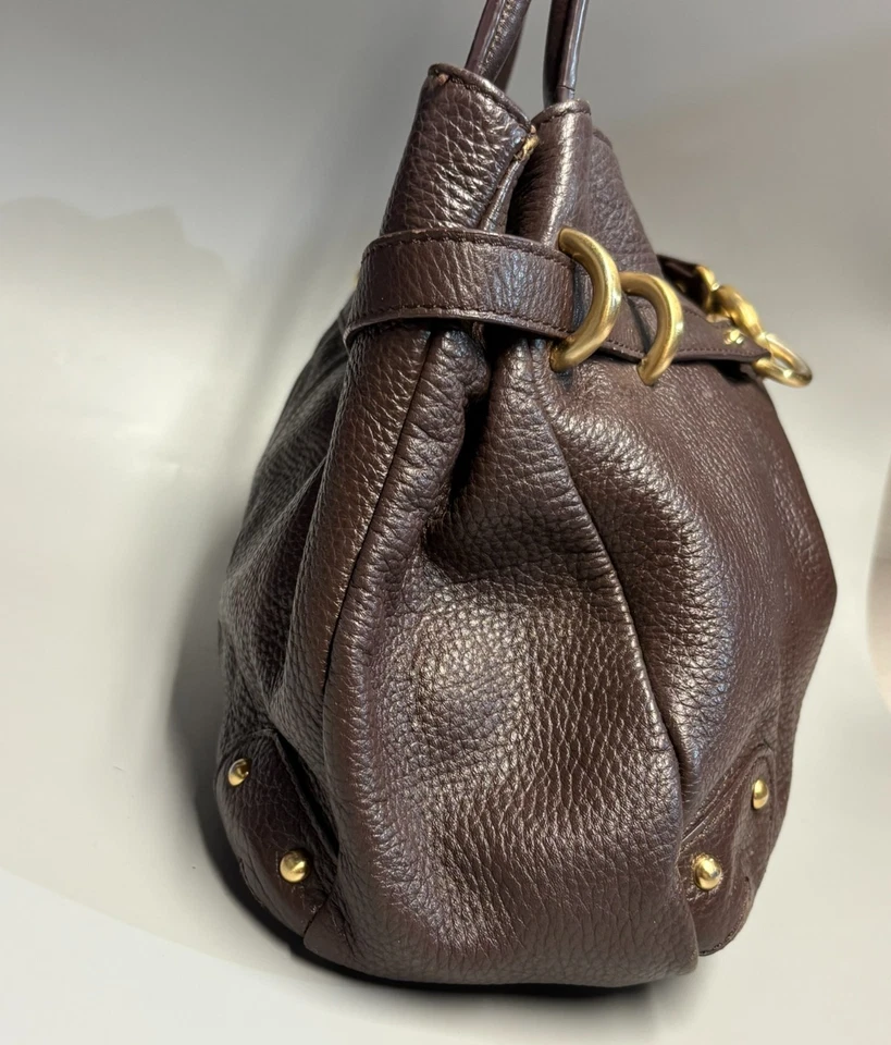 Alfani коричневый шагреневой кожи Hobo сумочки средний сутулиться наплечная сумка двойной ручки - Изображение 2 из 4