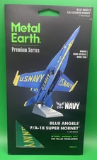 Fascinations ICONX US Navy BLUE ANGELS F/A-18 SUPER HORNET Metal Earth Model Kit