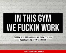 Motivational Gym Banner - Weightlifting Wall Decor Custom Fitness Gift