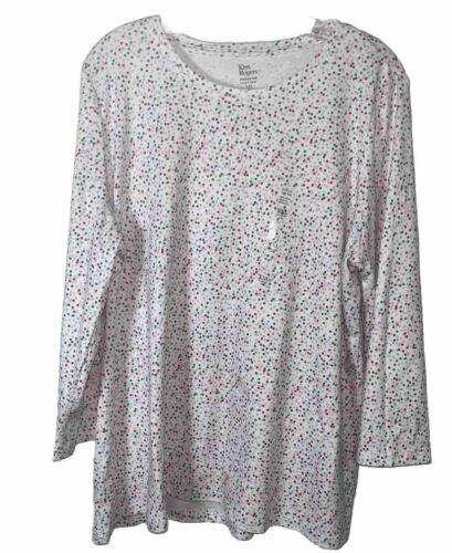 2XL Kim Rogers Perfectly Soft Graphic Tee 100% Cotton Easy Care Wrinkle Free